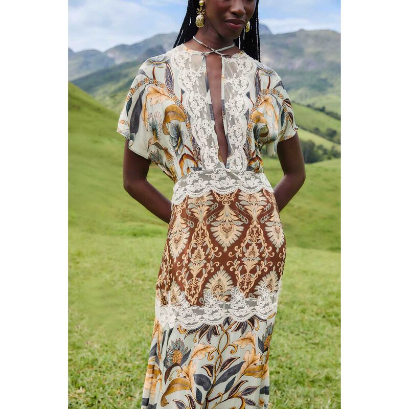 FARM Rio Snake Garden Mix Maxi Dress image number 2